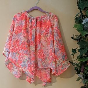 Patterned neon skirt